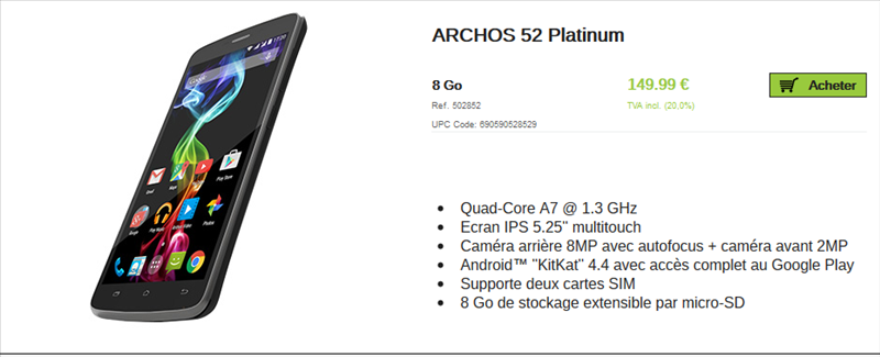 Archos 52 Platinum